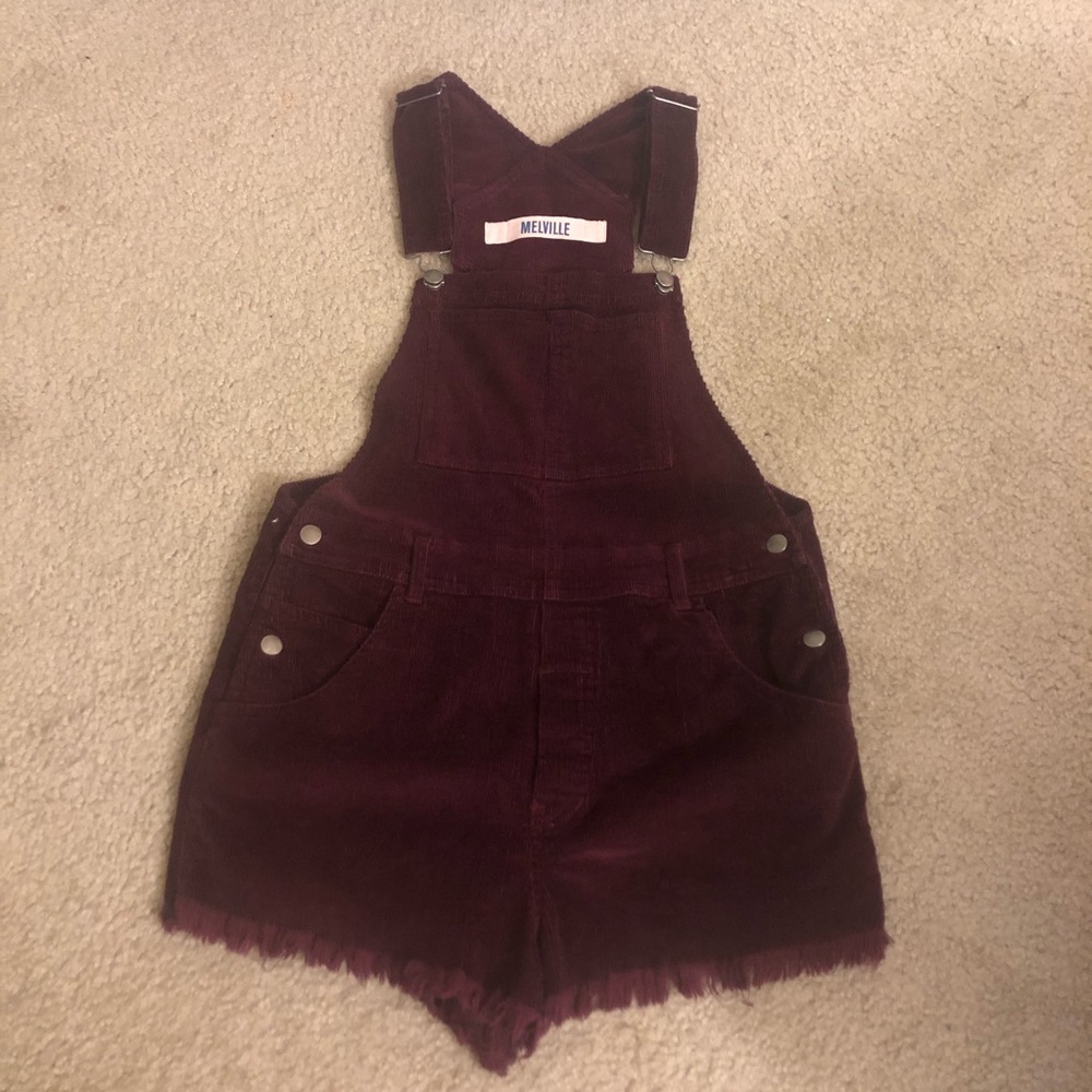 Brandy Melville Corduroy Overall Shorts